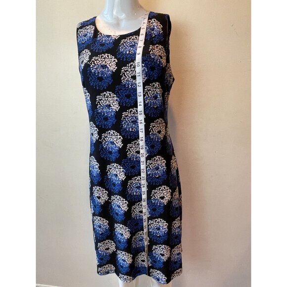 Tommy Hilfiger Womens Floral Fit & Flare Midi Dress Sleeveless Blue Black Size 8 - Picture 3 of 8